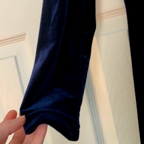 Moda International Blue Velvet Velour Cocktail Dress Women's Size Small S EUC - Picture 4 of 6